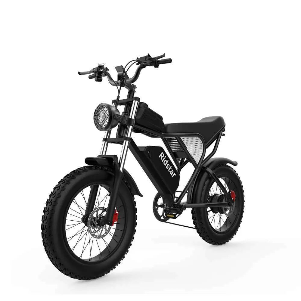 Ridstar Q20 Electric Bike - 1000W, Dual Suspension, 20" Fat Tires