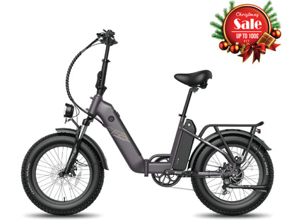 FAFREES FF20 Polar Folding Electric Bike - 95-115 km Range, 20x4.0 Tires, Shimano 7-Speed