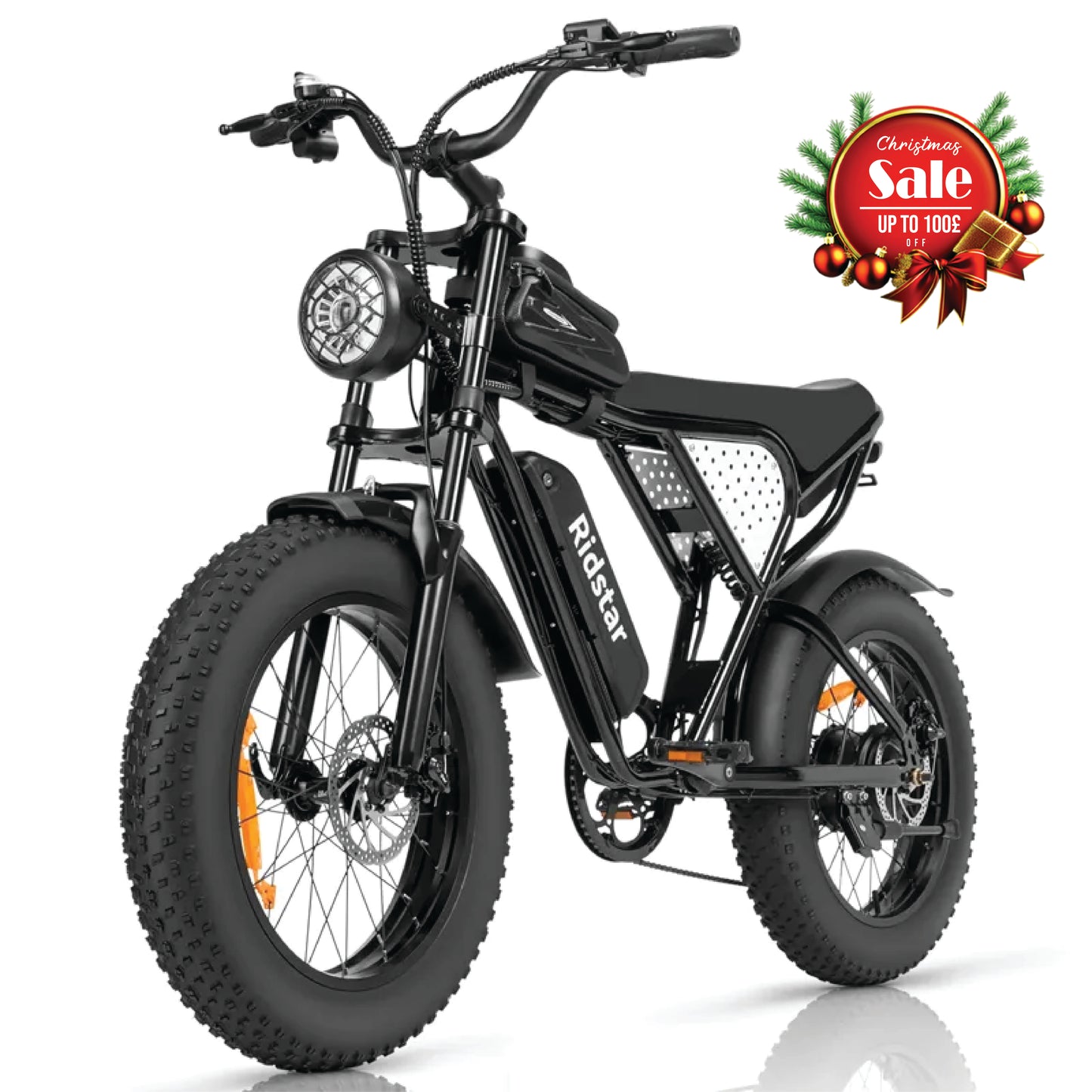 Ridstar Q20 Lite - 1000W Electric Bike, 20" Fat Tires, Dual Suspension, 48V 15AH Battery