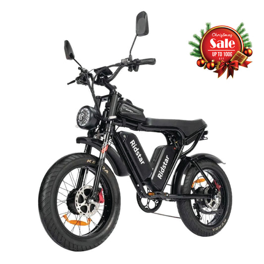 Ridstar Q20 Pro - 2000W Dual Motor E-Bike, 52V 40AH Battery, 20" Fat Tires, Dual Suspension