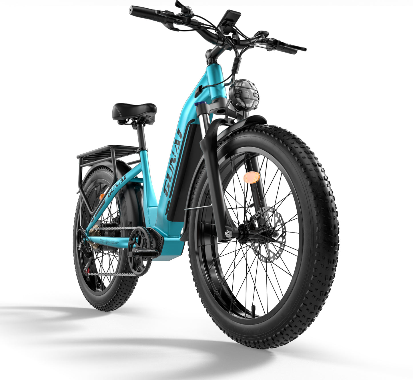 GUNAI-V Electric Bike: 1000W Motor, 48V 21AH Battery, 50KM/h Speed, 50-70KM Range, Shimano 7-Speed, 26"x4.0" Chaoyang Tires, Oil Brakes, Dual Riding Modes, 150KG Load Capacity